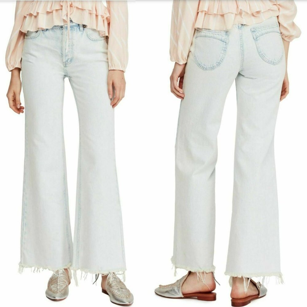 Free People Flare Leg Gold Coast Jeans. Size 27